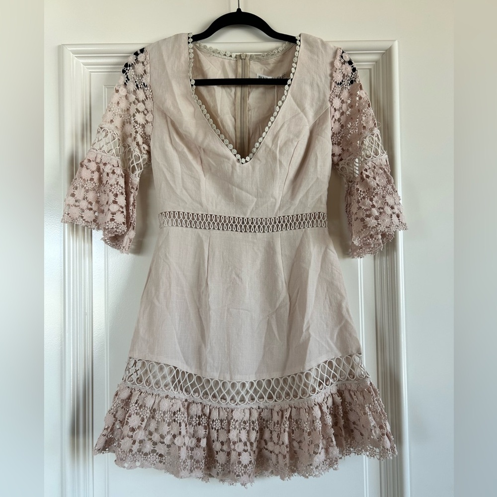 Saints + Secrets Beige Dress
